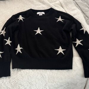 Magaschoni Black Sweater with White Star Design